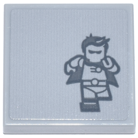 Tile 2 x 2 with Dark Bluish Gray Robin Minifigure Running Pattern (Sticker) - Set 76271