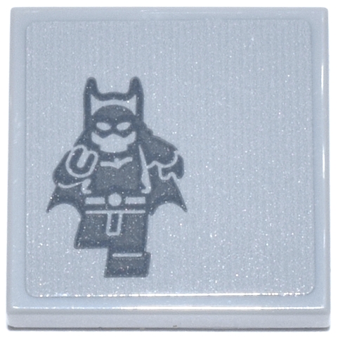 Tile 2 x 2 with Dark Bluish Gray Batgirl Minifigure Running Pattern (Sticker) - Set 76271