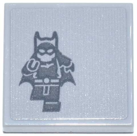 Tile 2 x 2 with Dark Bluish Gray Batgirl Minifigure Running Pattern (Sticker) - Set 76271