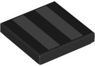 Tile 2 x 2 with 2 Dark Bluish Gray Stripes / Rectangles Pattern