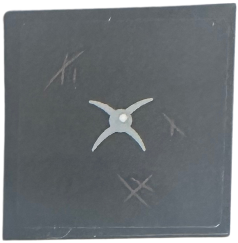 Tile 2 x 2 with Cushion with Scratch Marks and Light Bluish Gray Button Pattern (Sticker) - Set 76781