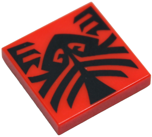 Tile 2 x 2 with Black Tattoo Markings Pattern