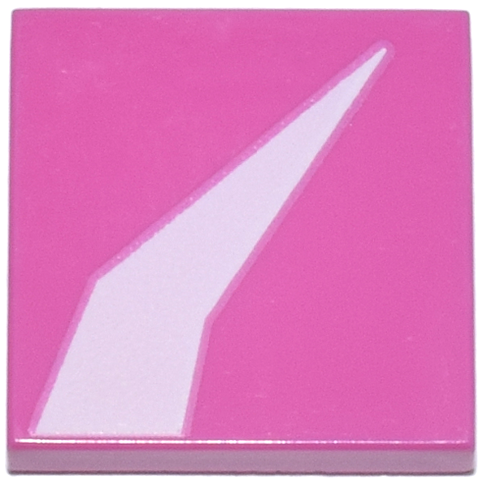 Tile 2 x 2 with White Bent Tapered Stripe Pattern (BrickHeadz Cuddle Team Leader Forehead Scar)