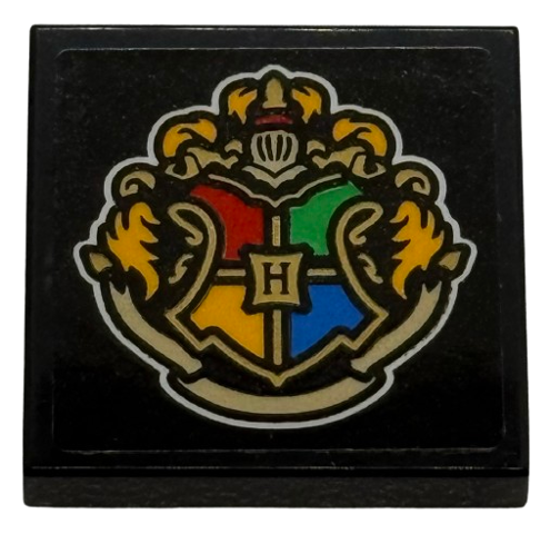 Tile 2 x 2 with Hogwarts Crest Pattern (Sticker) - Set 76450