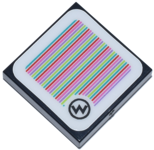 Tile 2 x 2 with Super Mario Scanner Code Wario Pattern (Sticker) - Set 72038