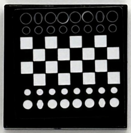Tile 2 x 2 with Chess Board, White Checkered Pattern (Sticker) - Set 76294