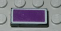 Tile 1 x 2 with Purple Top Pattern