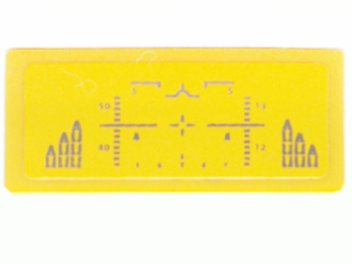 Tile 1 x 2 with Black Avionics Display Pattern (Sticker) - Set 8630