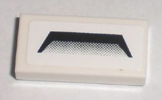 Tile 1 x 2 with Black Vent Pattern (Sticker) - Set 8211