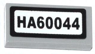 Tile 1 x 2 with 'HA60044' Pattern (Sticker) - Set 60044