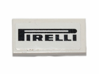 Tile 1 x 2 with 'PIRELLI' Pattern (Sticker) - Set 30192