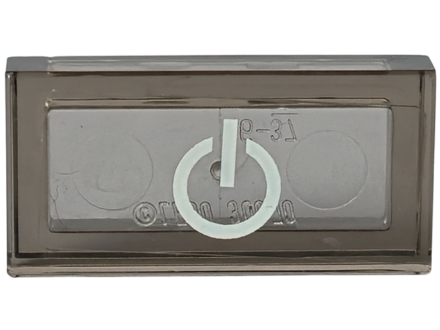 Tile 1 x 2 with Power Button on Transparent Background Pattern (Sticker) - Set 60052