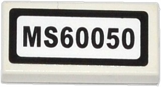 Tile 1 x 2 with 'MS60050' Pattern (Sticker) - Set 60050
