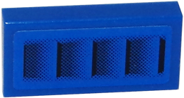 Tile 1 x 2 with Black Air Vents Faded on Blue Background Pattern (Sticker) - Set 8147