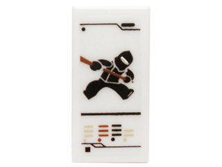 Tile 1 x 2 with Ninjago Trading Card Game Cole Pattern (Sticker) - Set 70751