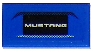 Tile 1 x 2 with Ford Mustang Rear Bumper Pattern (Sticker) - Set 75871