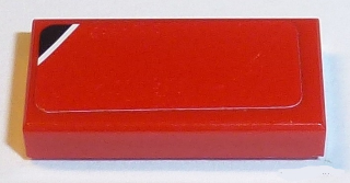 Tile 1 x 2 with Black Togokahn Pattern, Model Front Left Side (Sticker) - Set 8159