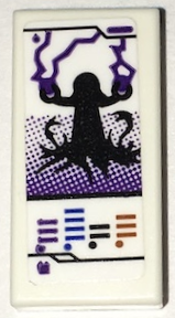 Tile 1 x 2 with Ninjago Trading Card Game Garmadon Pattern (Sticker) - Set 70594