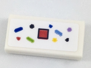 Tile 1 x 2 with LEGO Store Shopping Bag with Bricks Pattern (Sticker) - Set 40178