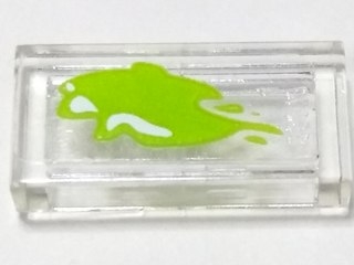 Tile 1 x 2 with Lime Liquid Pattern (Sticker) - Set 70165
