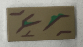 Tile 1 x 2 with Wood Grain Pattern (Groot)