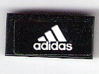 Tile 1 x 2 with White Adidas Logo on Black Background Pattern (Sticker) - Set 75876