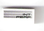 Tile 1 x 2 with 'INT PERF' and Light Bluish Gray Stripes Pattern Model Right Side (Sticker) - Set 75876