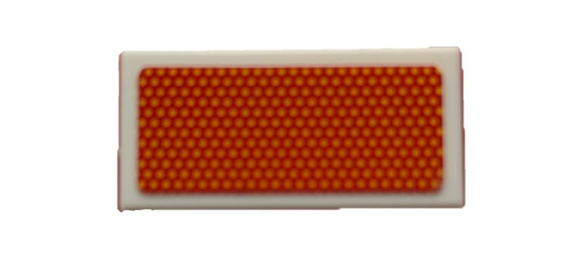 Tile 1 x 2 with Rear Red Reflector Pattern (Sticker) - Set 42078