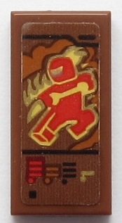 Tile 1 x 2 with Ninjago Trading Card Game NRG Kai Pattern (Sticker) - Set 70618