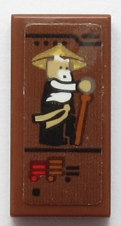 Tile 1 x 2 with Ninjago Trading Card Game Sensei Wu Pattern (Sticker) - Set 70618