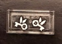 Tile 1 x 2 with 2 Flying Keys Pattern (Sticker) - Set 71043