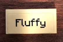 Tile 1 x 2 with 'Fluffy' Pattern (Sticker) - Set 21144