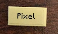 Tile 1 x 2 with 'Pixel' Pattern (Sticker) - Set 21144