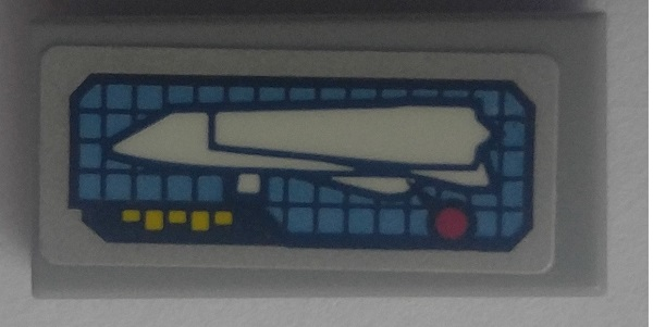 Tile 1 x 2 with Riptide Pattern (Sticker) - Set 70909