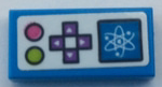 Tile 1 x 2 with Radio Controls/Buttons Pattern (Sticker) - Set 41307