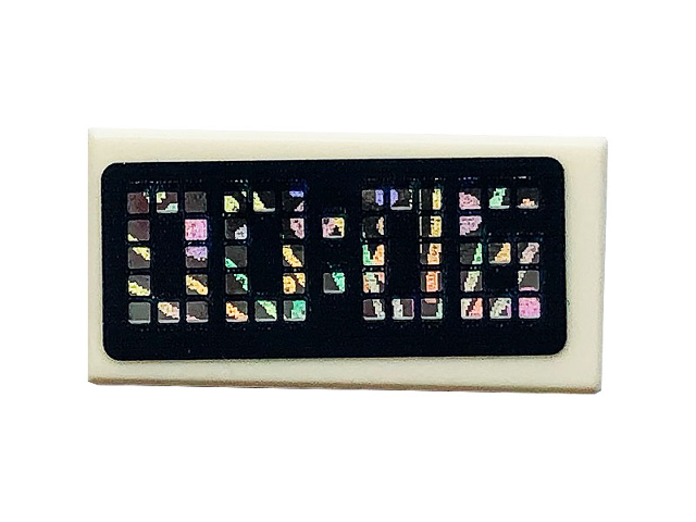 Tile 1 x 2 with Time '00:06' Pattern (Sticker) - Set 41375