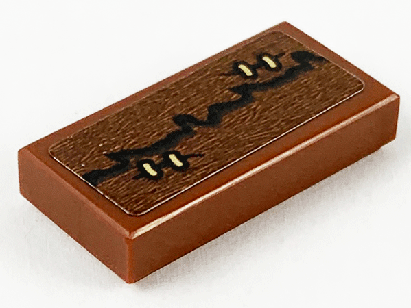 Tile 1 x 2 with Jagged Seam Pattern (Sticker) - Set 75967