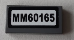 Tile 1 x 2 with 'MM60165' Pattern (Sticker) - Set 60165