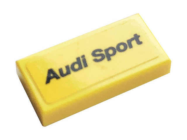 Tile 1 x 2 with Black 'Audi Sport' Pattern (Sticker) - Set 76897