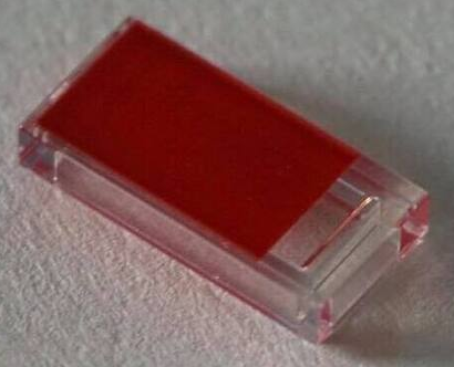 Tile 1 x 2 with Red Rectangle Pattern