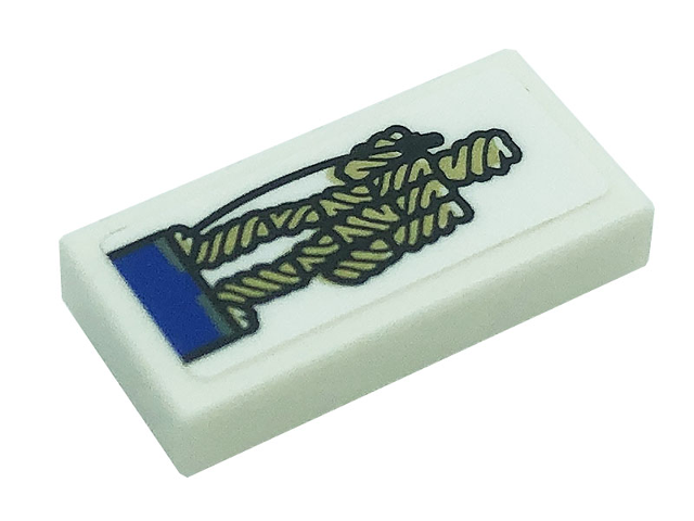 Tile 1 x 2 with Fusilli Jerry Statuette Pattern (Sticker) - Set 21328