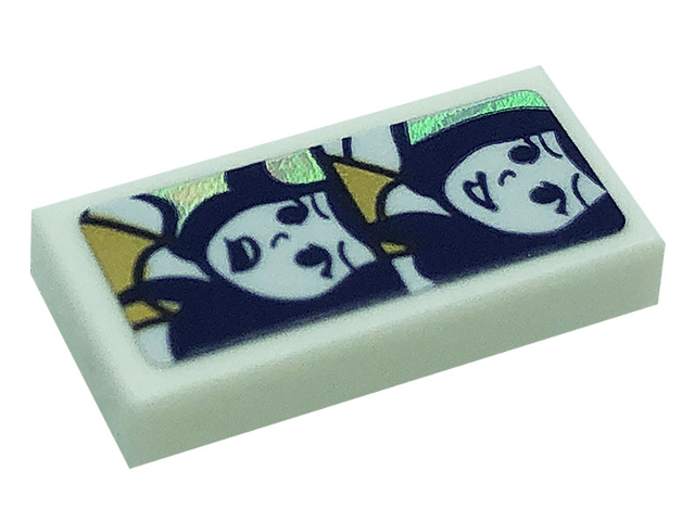 Tile 1 x 2 with Friends Photo Booth Pictures Pattern (Sticker) - Set 41685