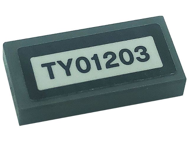 Tile 1 x 2 with 'TY01203' Pattern (Sticker) - Set 60276