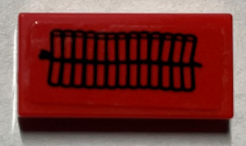 Tile 1 x 2 with Black Firecrackers and String Pattern (Sticker) - Set 21330