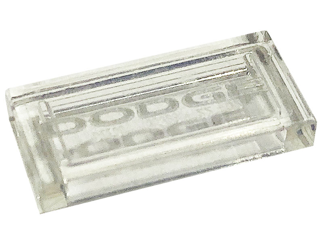 Tile 1 x 2 with Silver 'DODGE' Pattern (Sticker) - Set 76904