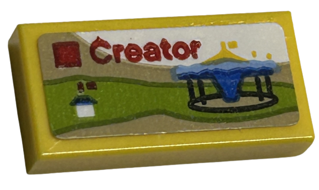 Tile 1 x 2 with LEGO Creator Set Box Art, Carousel Pattern (Sticker) - Sets 40528 / 40574