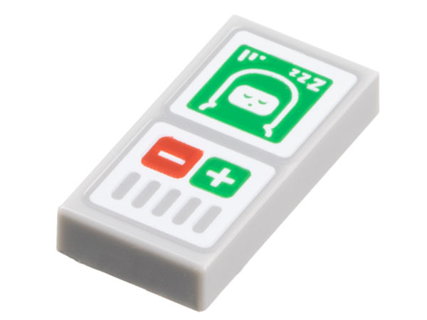Tile 1 x 2 with Minifigure Space Baby Monitor with Plus and Minus Sign Pattern