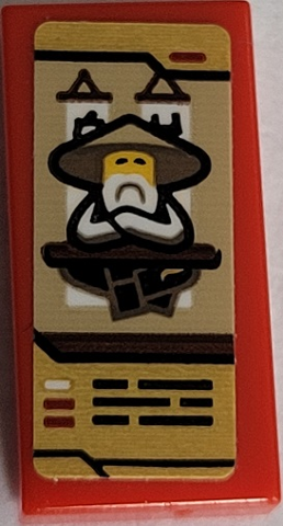 Tile 1 x 2 with Ninjago Trading Card Game Sensei Wu Meditate Pattern (Sticker) - Set 71767