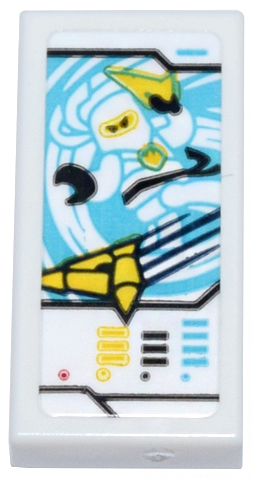 Tile 1 x 2 with Ninjago Trading Card Game Zane Pattern (Sticker) - Set 71799