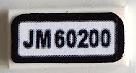 Tile 1 x 2 with 'JM 60200' Pattern (Sticker) - Set 60200